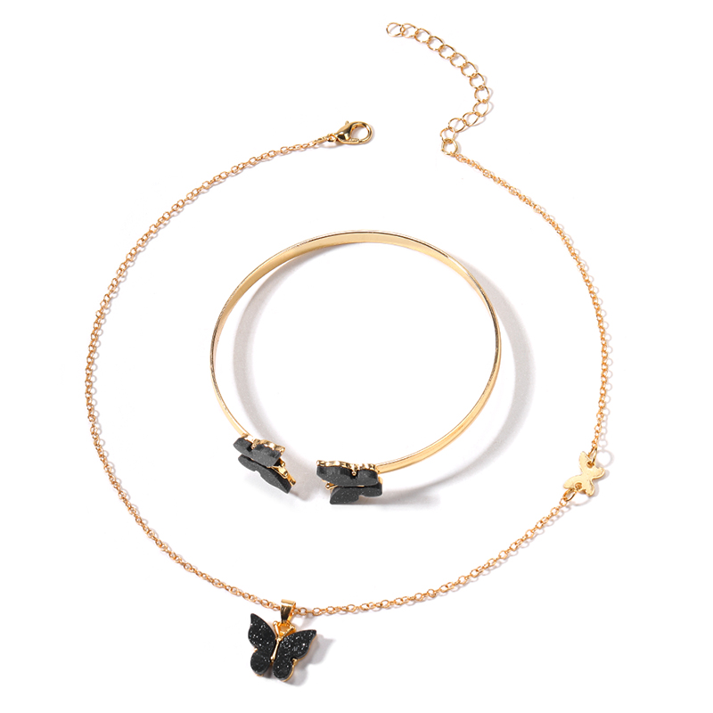 Einfacher Stil Römischer Stil Britischer Stil Schmetterling Legierung Frau Ringe Armbänder Halskette display picture 12