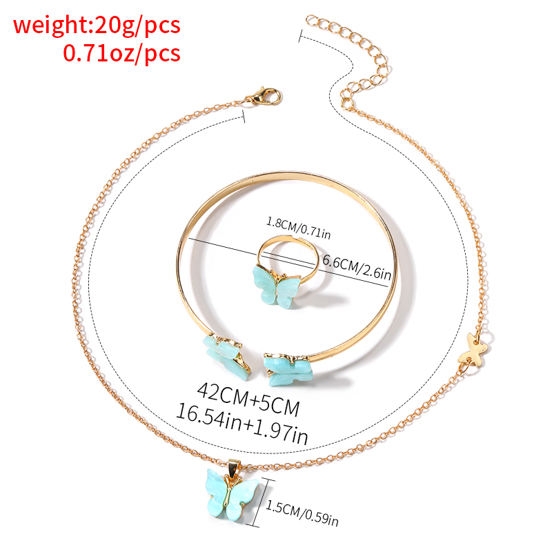 Einfacher Stil Römischer Stil Britischer Stil Schmetterling Legierung Frau Ringe Armbänder Halskette display picture 18