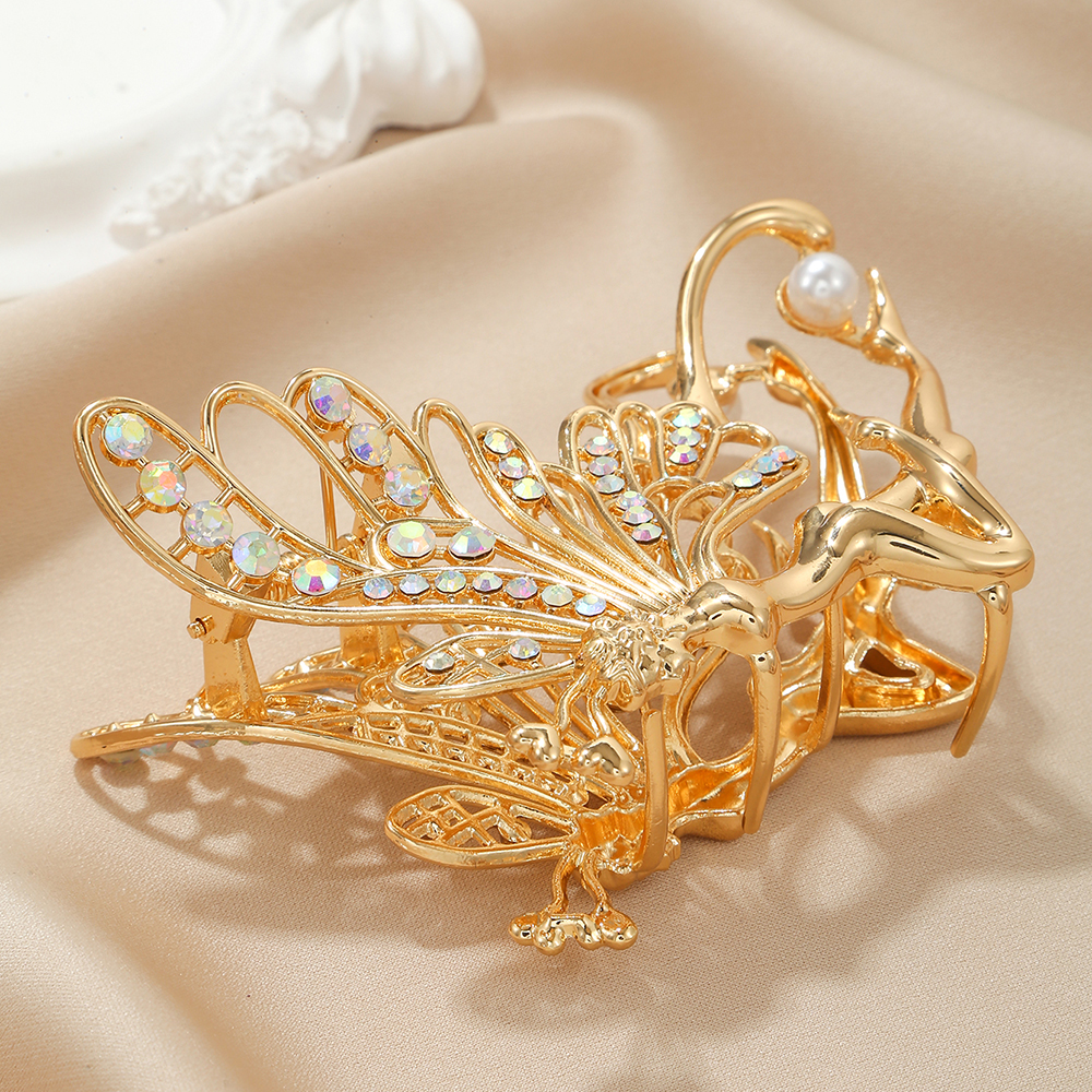 Glam Luxurious Butterfly Alloy Inlay Rhinestones Hair Claws display picture 5