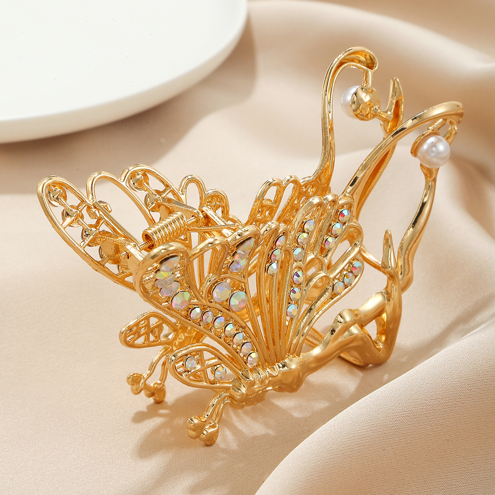 Glamour Lujoso Mariposa Aleación Embutido Diamantes De Imitación Garras De Pelo display picture 6