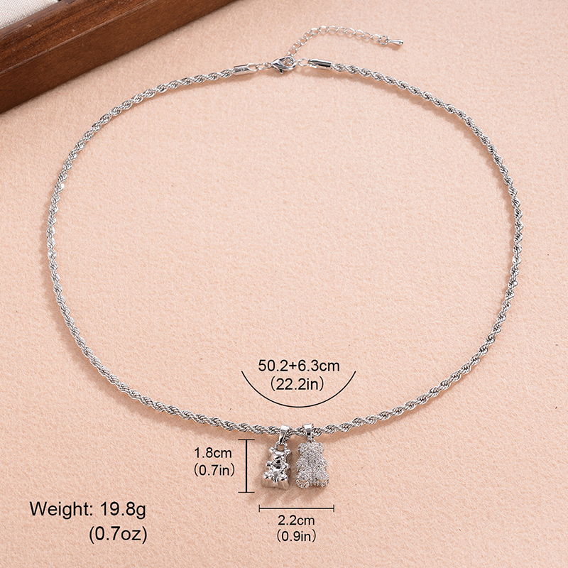 Lässig Tragen Kupfer Überzug Inlay Zirkon Halskette Mit Anhänger display picture 1