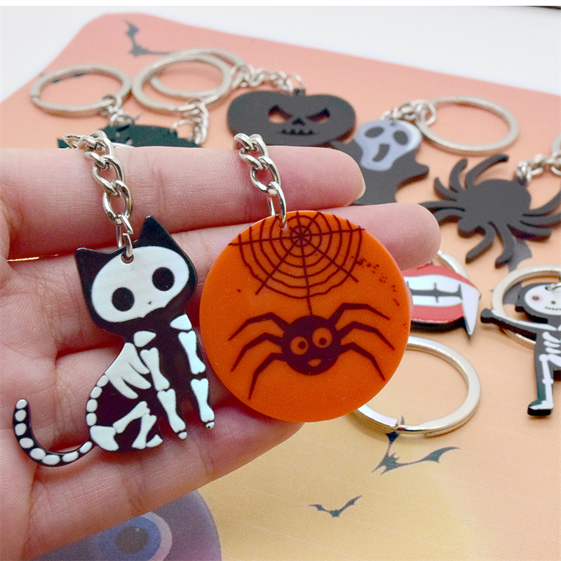 Cute Funny Spider Arylic Halloween Keychain display picture 3
