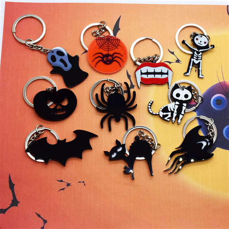 Cute Funny Spider Arylic Halloween Keychain display picture 16