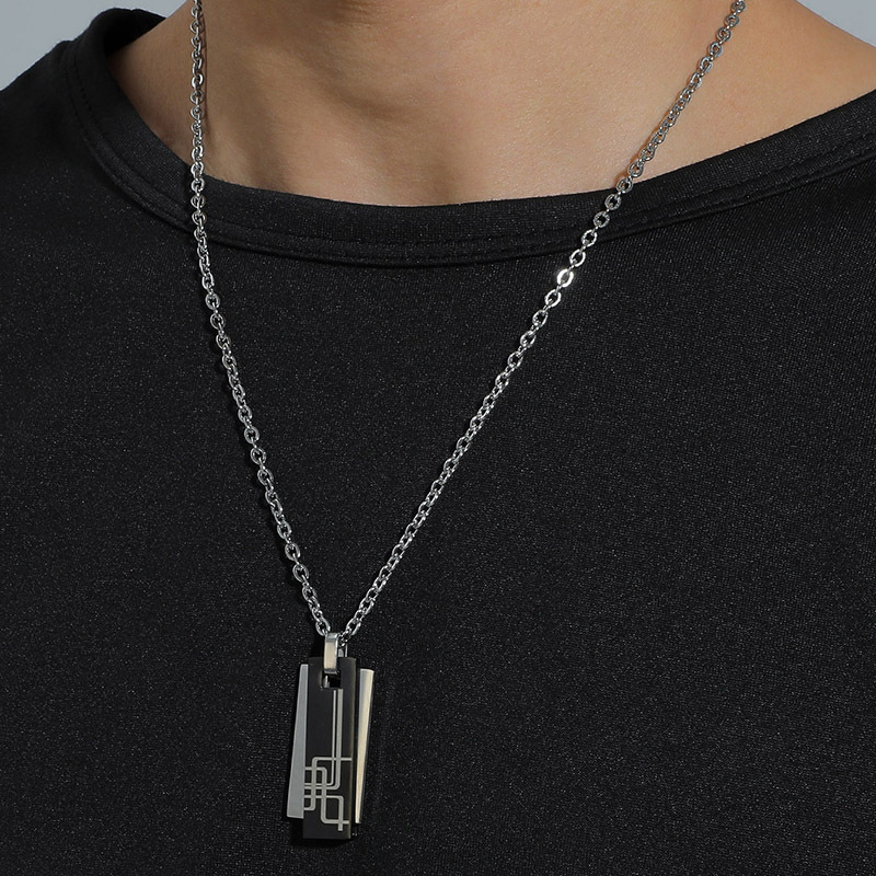 Classic Style Color Block Alloy Plating Men's Necklace display picture 3