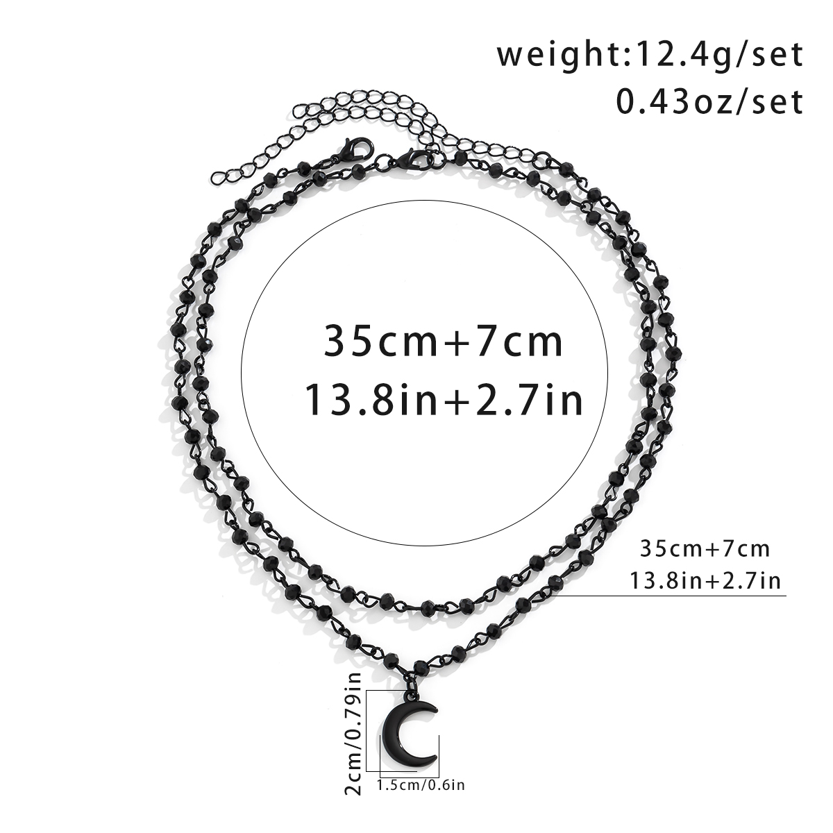 Sexy Simple Style Cool Style Irregular Moon Tassel Alloy Layered Women's Necklace display picture 1
