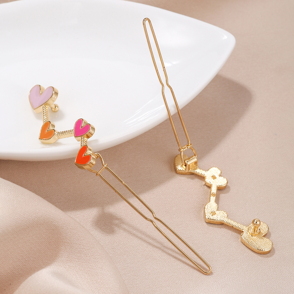 Elegant Cute Sweet Heart Shape Alloy Hair Clip display picture 7