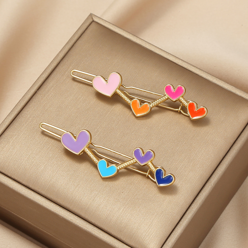 Elegant Cute Sweet Heart Shape Alloy Hair Clip display picture 8
