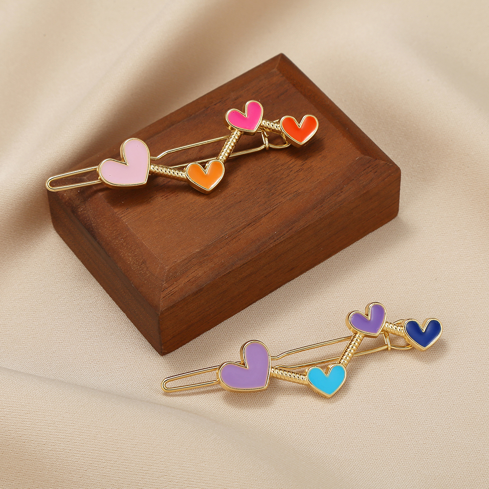 Elegant Cute Sweet Heart Shape Alloy Hair Clip display picture 6