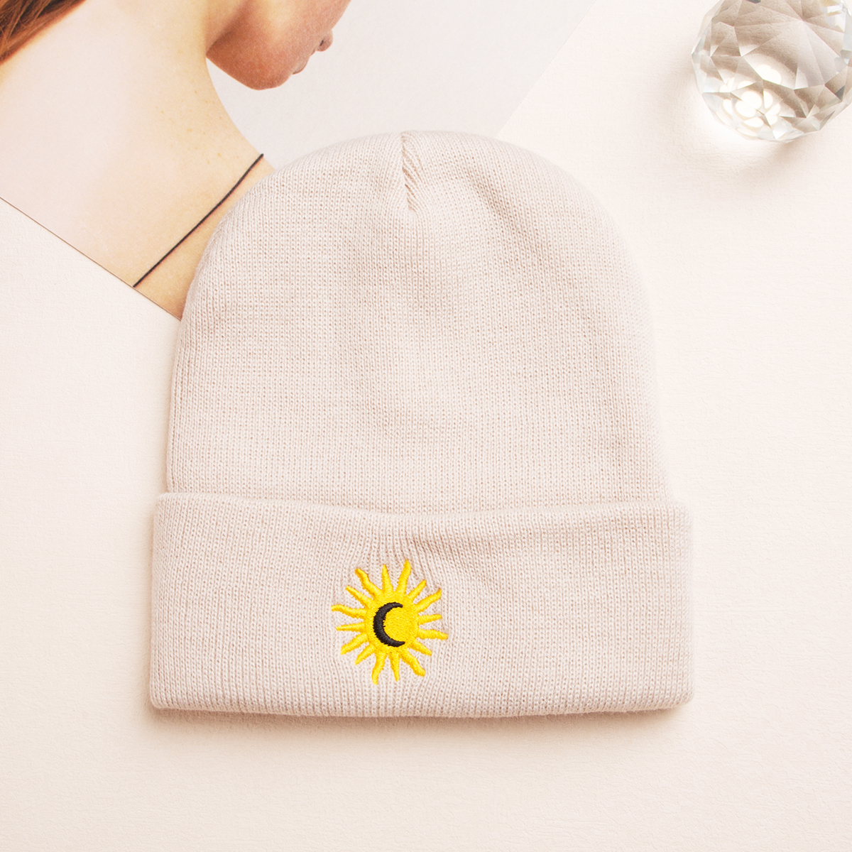 Unisex Exaggerated Sun Plush Eaveless Wool Cap display picture 5