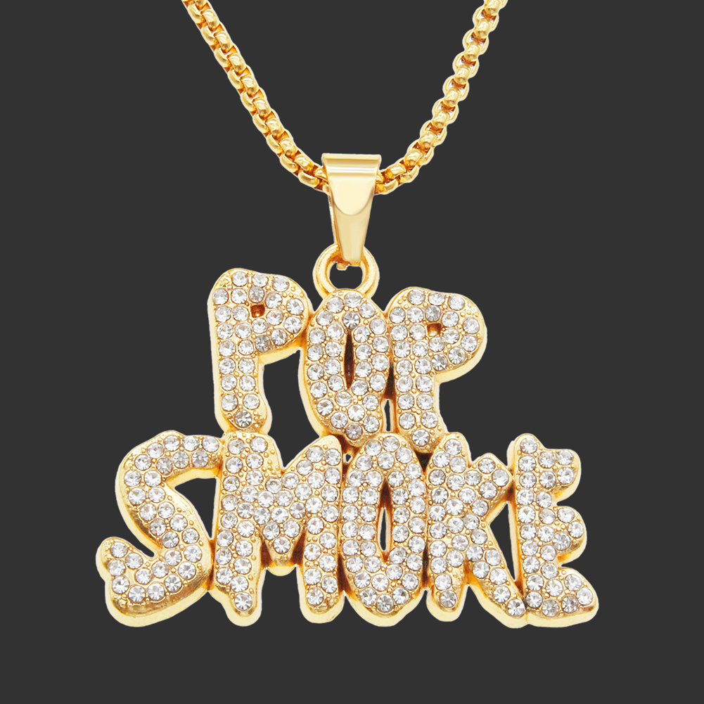 Hip Hop Punk Letra Aleación Enchapado Embutido Diamantes De Imitación Hombres Collar Colgante display picture 4