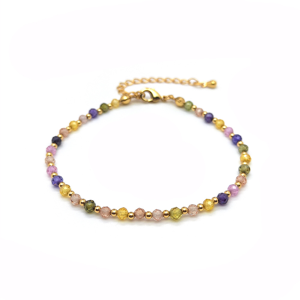Modern Style Color Block 18k Gold Plated Mixed Materials Wholesale Bracelets Necklace display picture 9