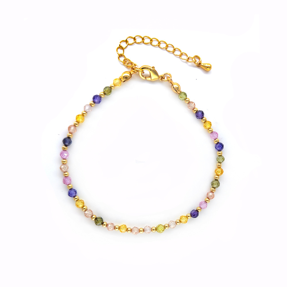 Modern Style Color Block 18k Gold Plated Mixed Materials Wholesale Bracelets Necklace display picture 10