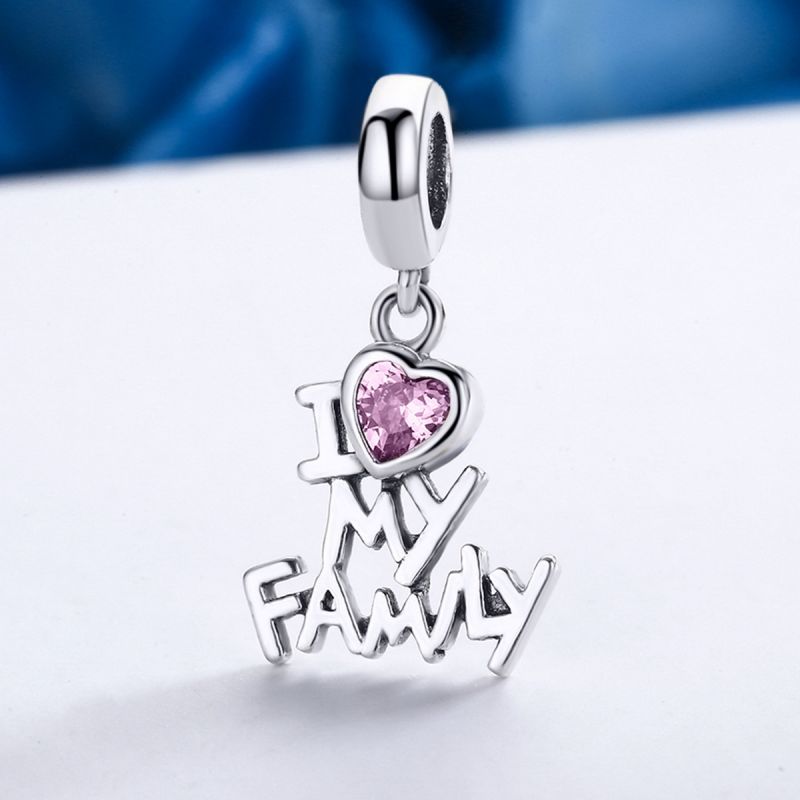 Casual Letter Sterling Silver Beaded Inlay Zircon Charms Jewelry Accessories display picture 4