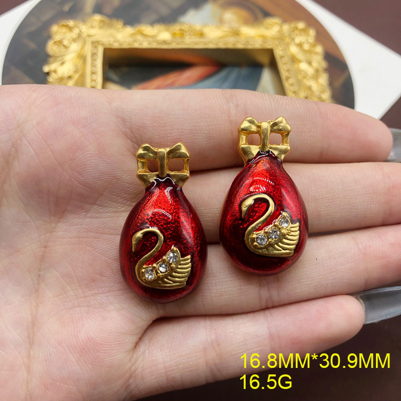 Wholesale Jewelry Retro Geometric Alloy Zircon Plating Inlay Earrings display picture 13