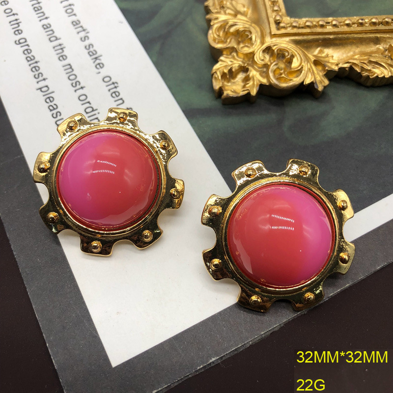 Retro Round Resin Alloy Wholesale Bracelets Earrings Necklace display picture 11