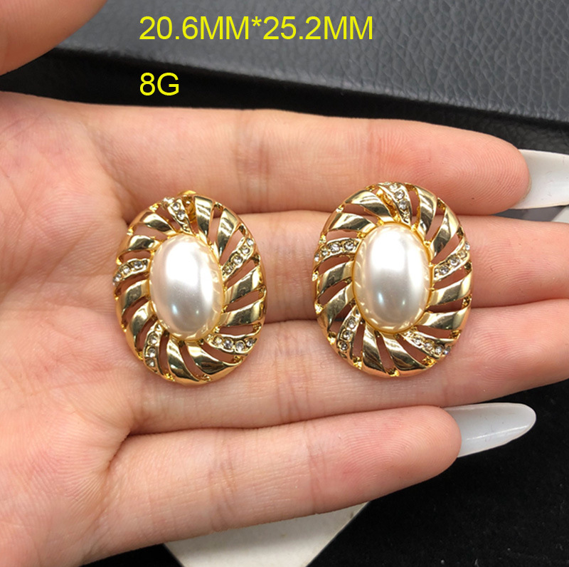 Rétro Ovale Perles Artificielles Alliage De Gros Des Boucles D'oreilles Collier display picture 7