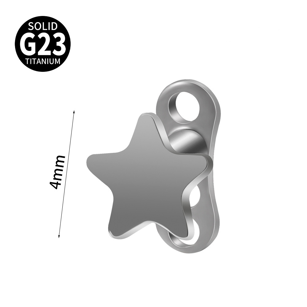 Casual Simple Style Shiny Heart Shape G23 Titanium Plating Buried Bone Nail display picture 5