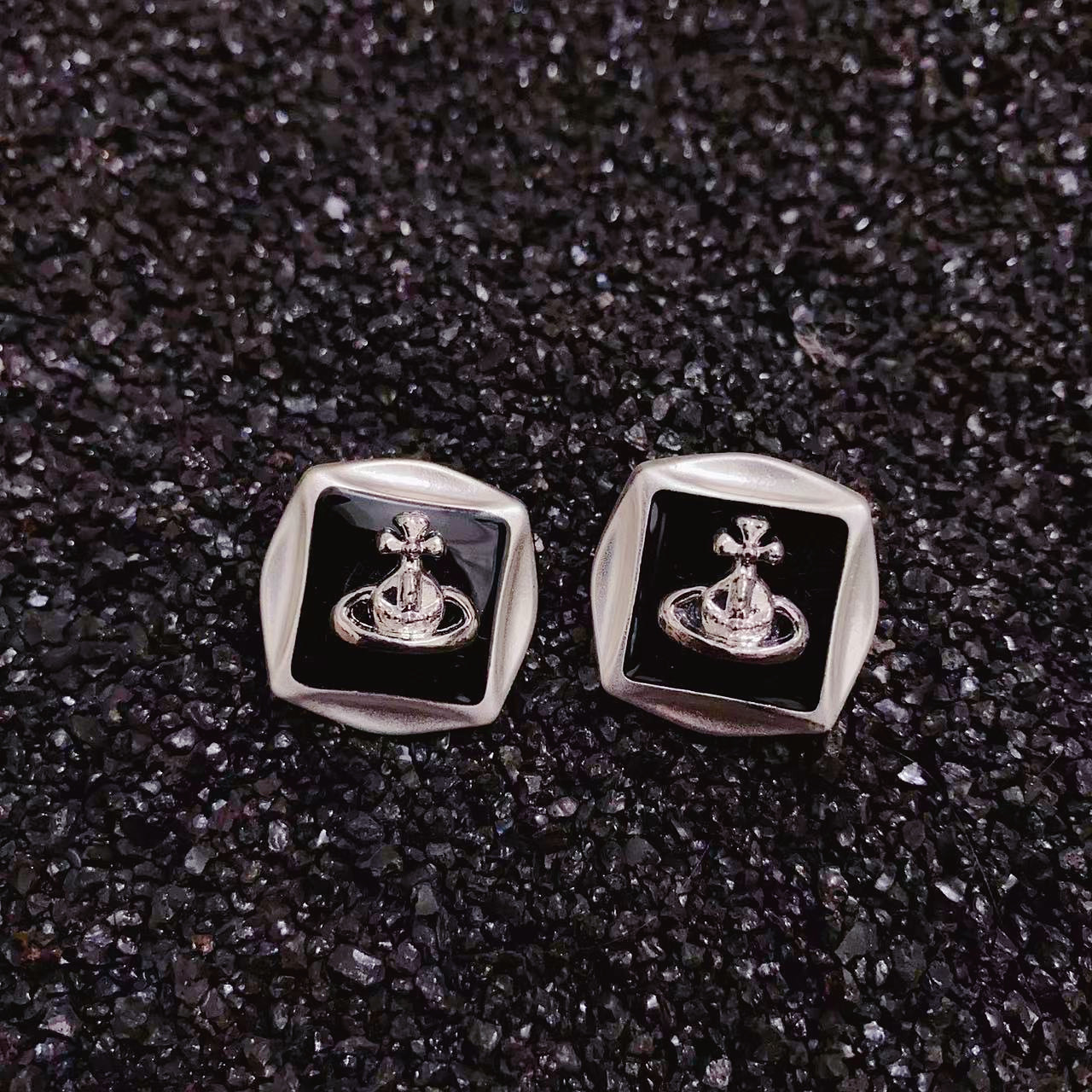 1 Pair Hip-hop Planet Alloy Ear Studs display picture 2