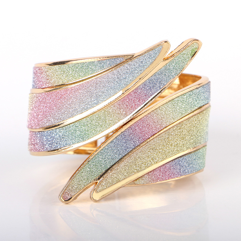 Ig Style Simple Style Solid Color Wings Alloy Metal Inlay Rhinestones Women's Bangle display picture 15