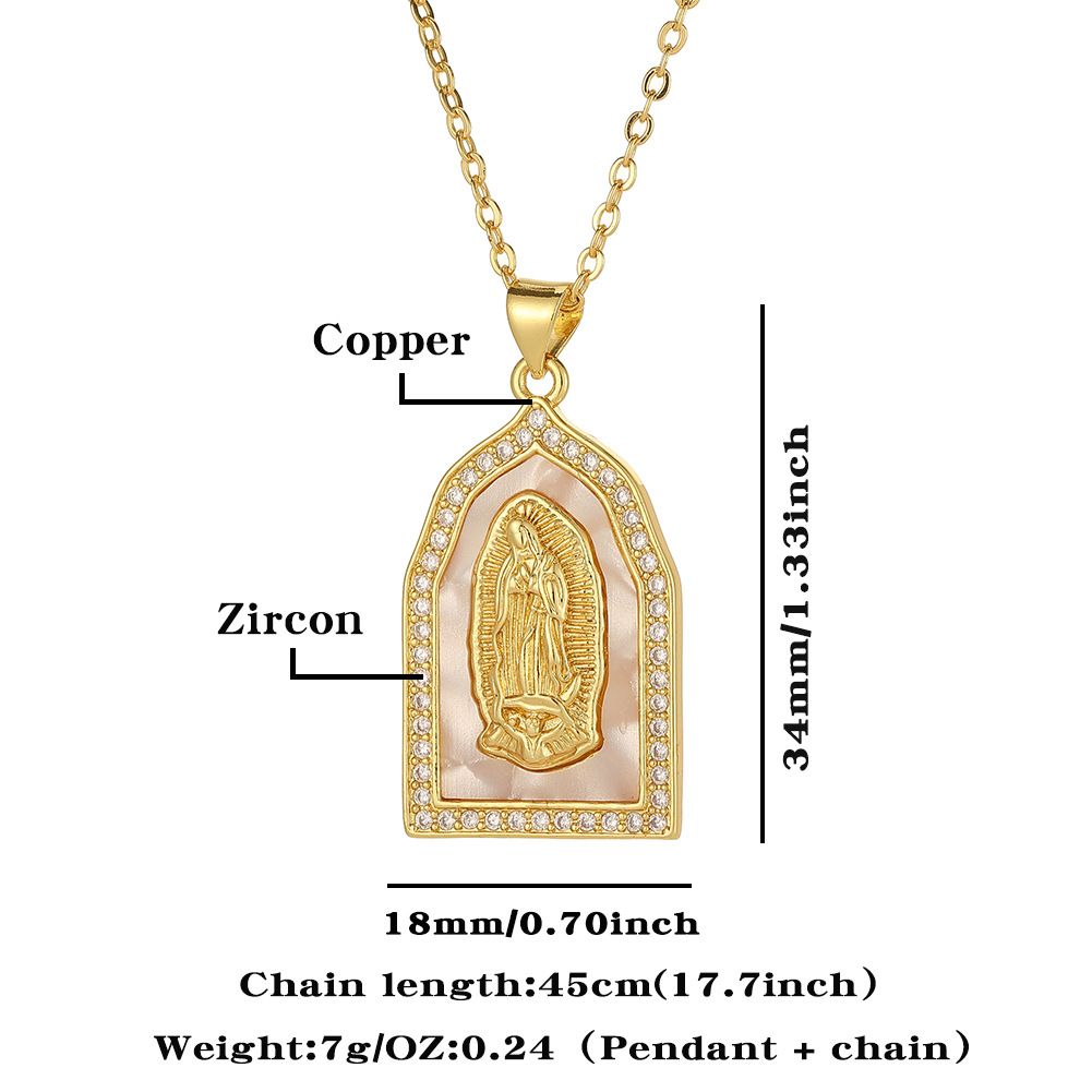 Elegant Streetwear Geometric Copper Plating Inlay Zircon Pendant Necklace display picture 1