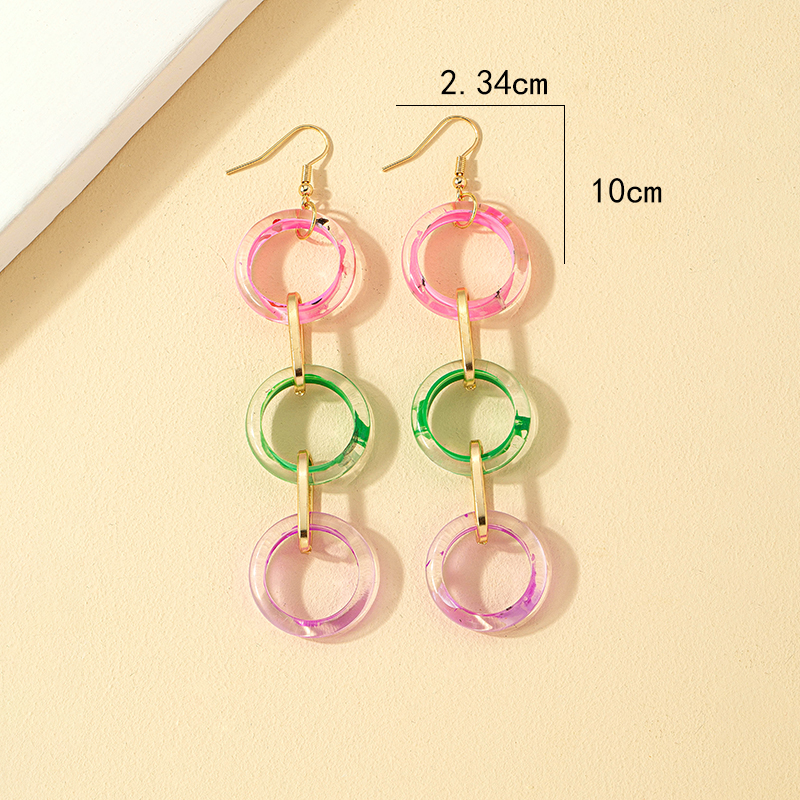 1 Pair Casual Lady Vacation Geometric Plating Arylic 14k Gold Plated Drop Earrings display picture 4