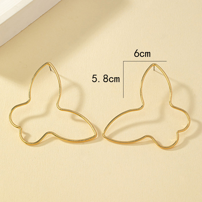 1 Pair Casual Lady Streetwear Butterfly Plating Alloy 14k Gold Plated Ear Studs display picture 3