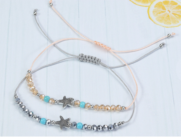 Streetwear Starfish Owl Alloy Rope Unisex Bracelets display picture 6
