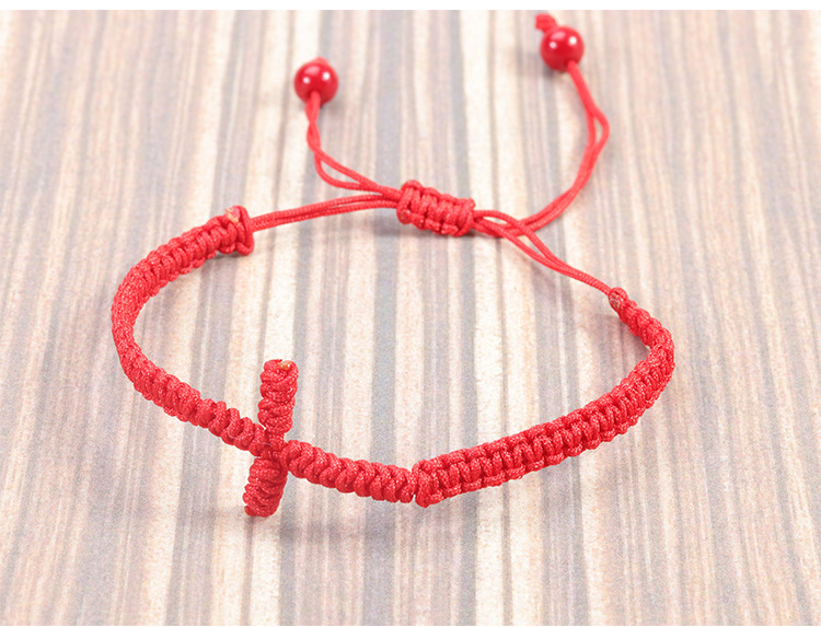 Casual Simple Style Cross Rope Beaded Braid Unisex Bracelets display picture 3