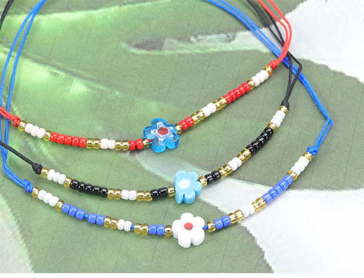 Pastoral Flower Glass Glass Rope Women's Bracelets display picture 5