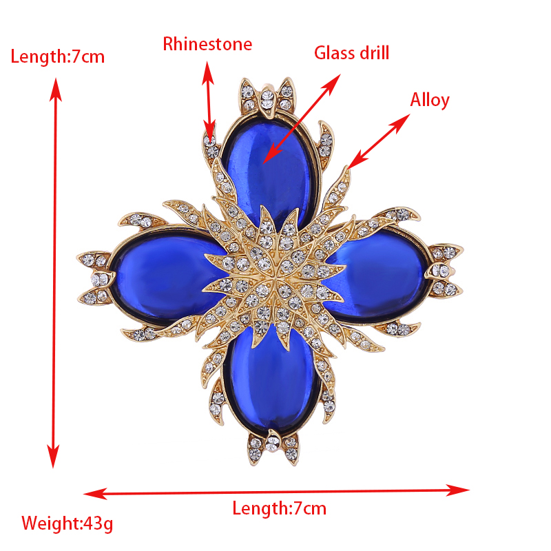 Elegant Luxurious Classic Style Four Leaf Clover Flower Alloy Inlay Rhinestones Women's Brooches 1 Piece display picture 1