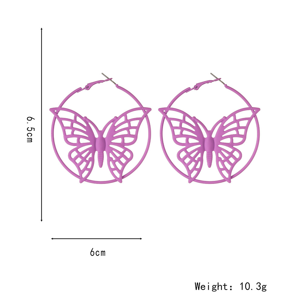 1 Pair Basic Geometric Butterfly Plating Alloy Earrings display picture 1