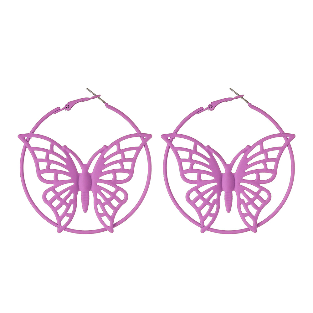 1 Pair Basic Geometric Butterfly Plating Alloy Earrings display picture 5