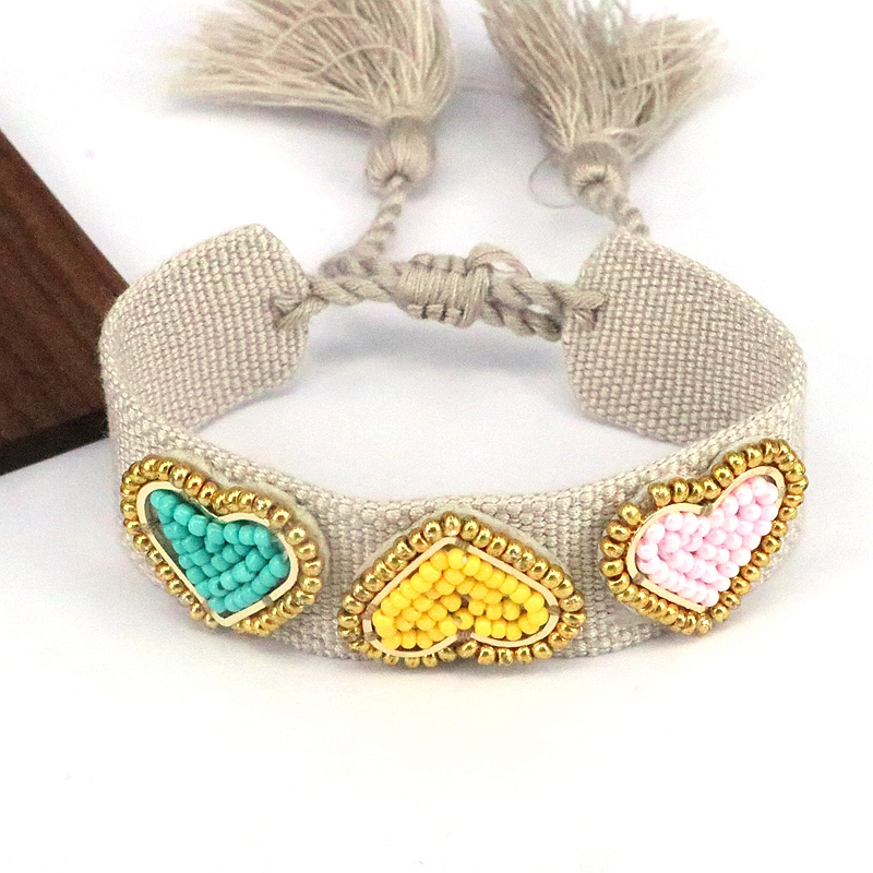 Beach Heart Shape 18k Gold Plated Seed Bead Wholesale Bracelets display picture 12