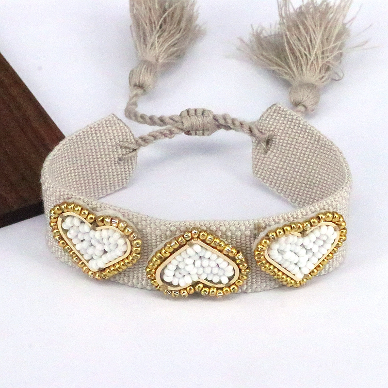 Beach Heart Shape 18k Gold Plated Seed Bead Wholesale Bracelets display picture 13