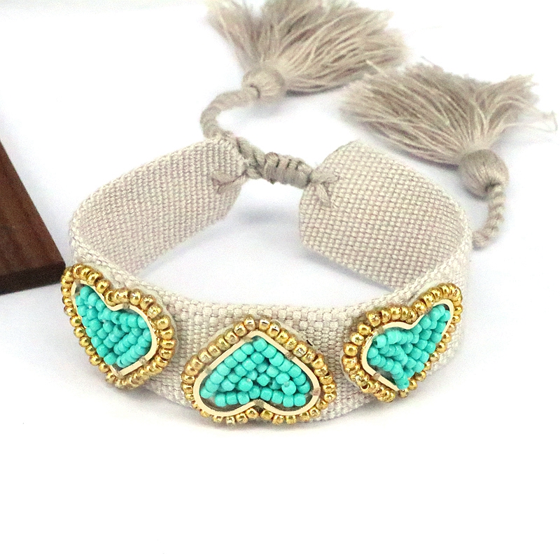 Beach Heart Shape 18k Gold Plated Seed Bead Wholesale Bracelets display picture 8