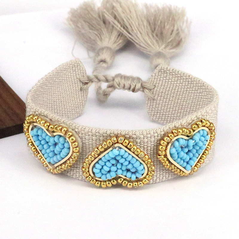 Beach Heart Shape 18k Gold Plated Seed Bead Wholesale Bracelets display picture 11