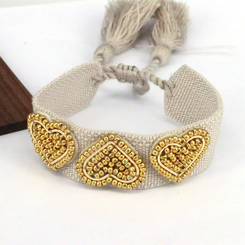 Beach Heart Shape 18k Gold Plated Seed Bead Wholesale Bracelets display picture 9