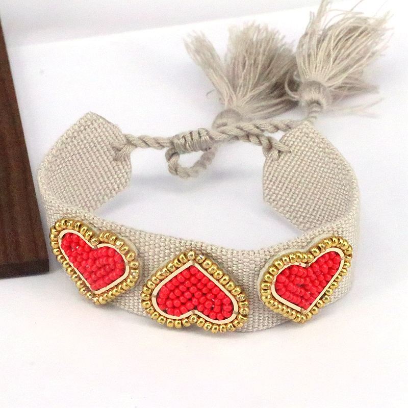 Beach Heart Shape 18k Gold Plated Seed Bead Wholesale Bracelets display picture 10