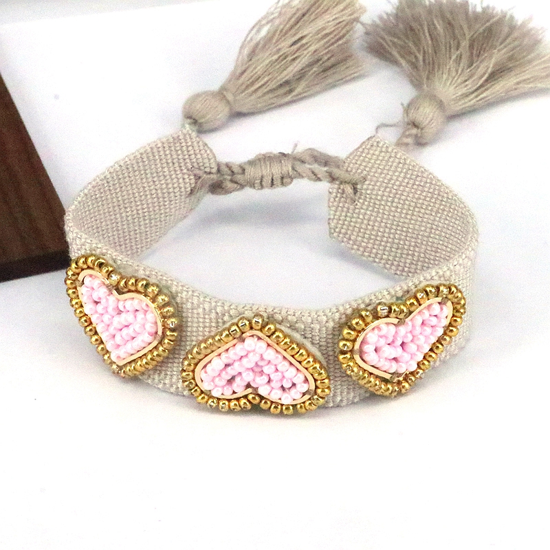 Beach Heart Shape 18k Gold Plated Seed Bead Wholesale Bracelets display picture 7