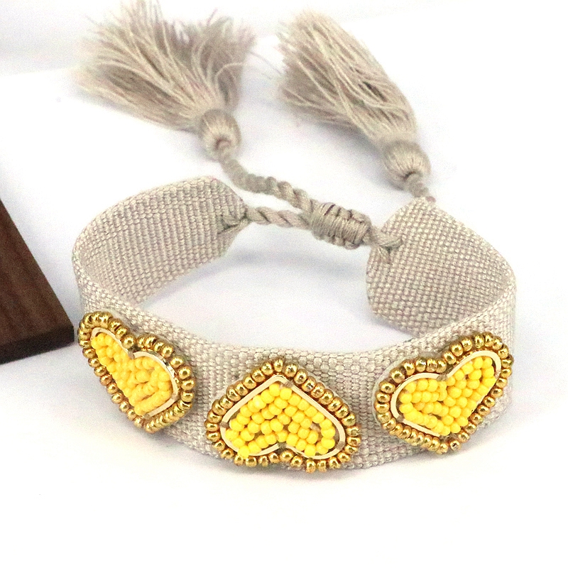 Beach Heart Shape 18k Gold Plated Seed Bead Wholesale Bracelets display picture 3
