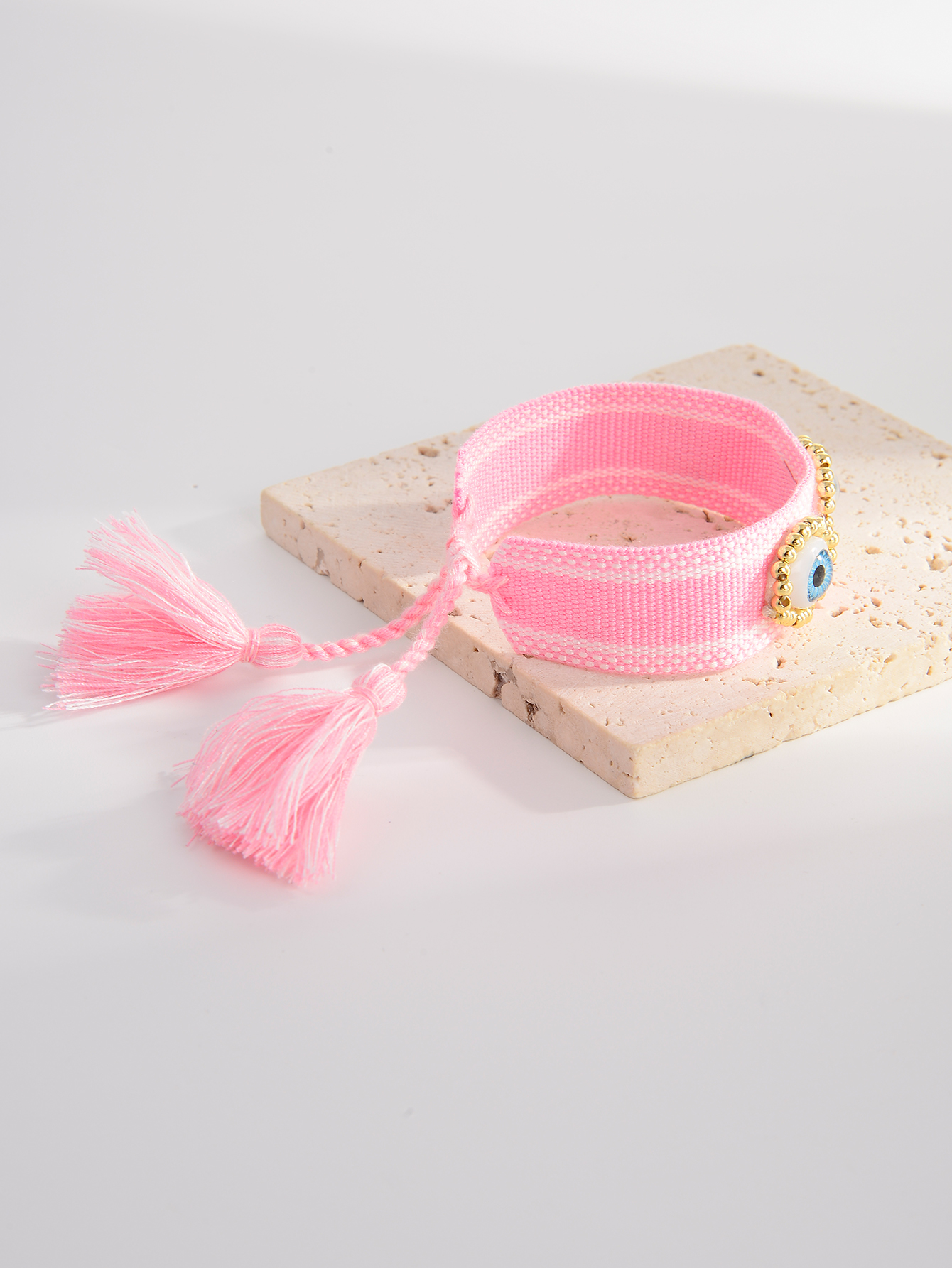 Vacation Simple Style Devil's Eye Rope Handmade Tassel Braid Women's Bracelets display picture 3