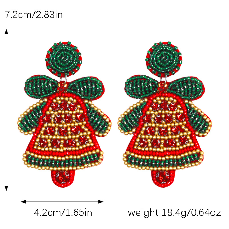 1 Pair Cartoon Style Streetwear Christmas Hat Christmas Tree Plastic Drop Earrings display picture 2