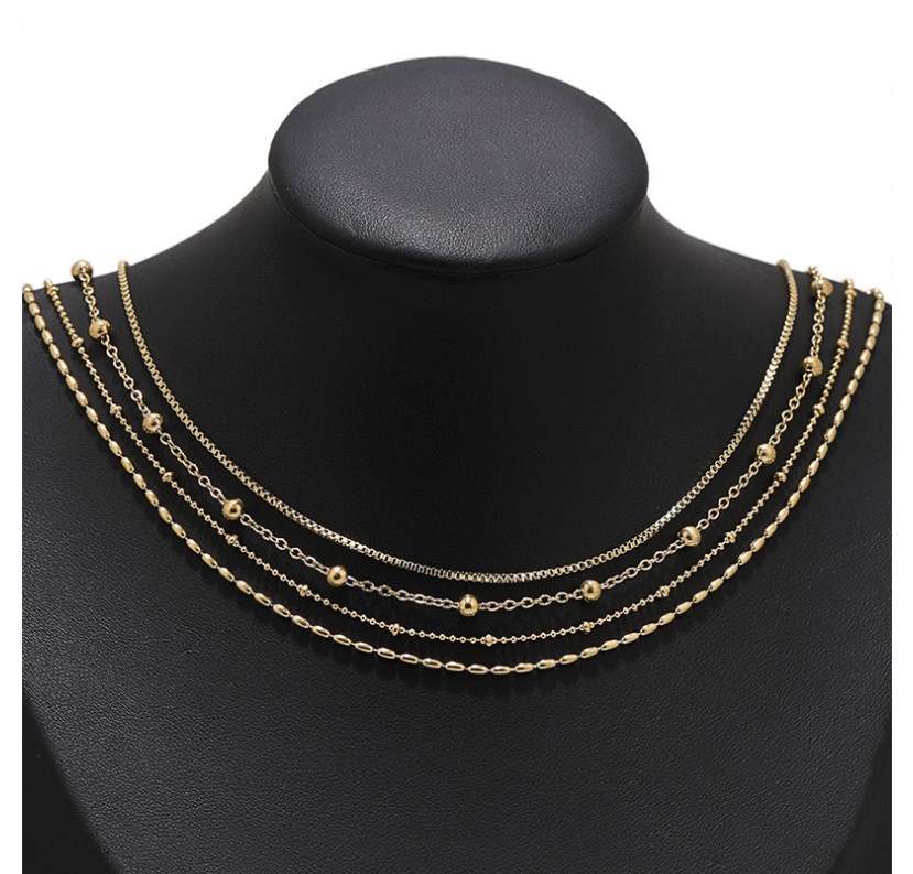 Simple Style Solid Color Stainless Steel Plating Necklace display picture 1