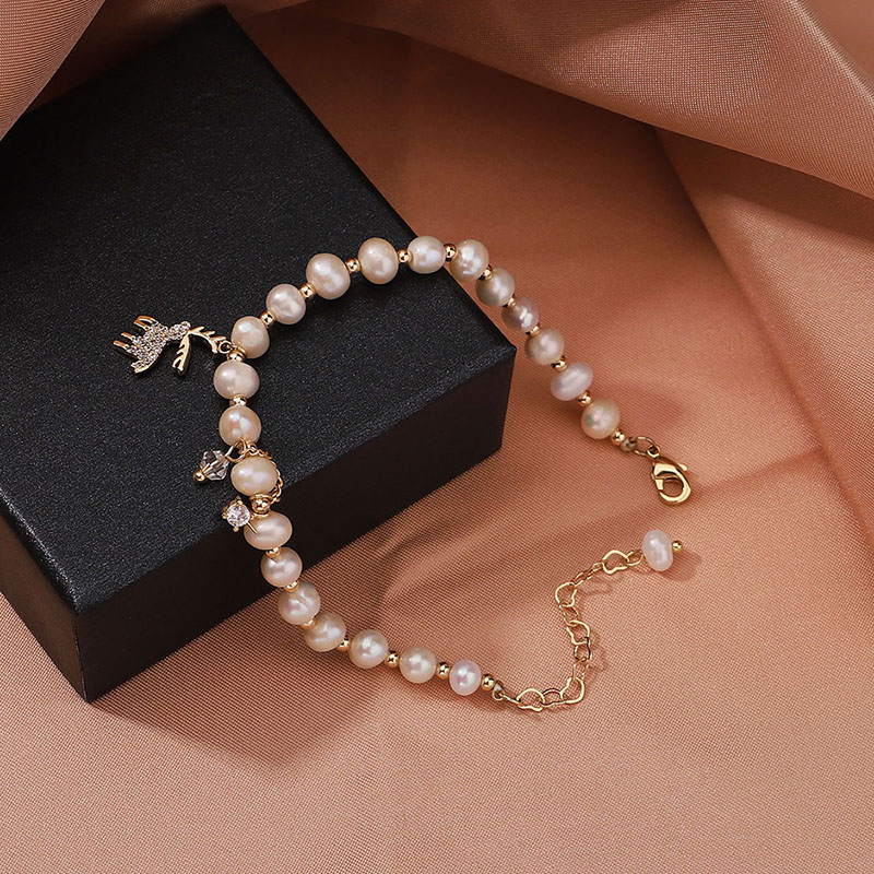 Elegant Elch Süßwasserperle Kupfer Perlen Armbänder display picture 2