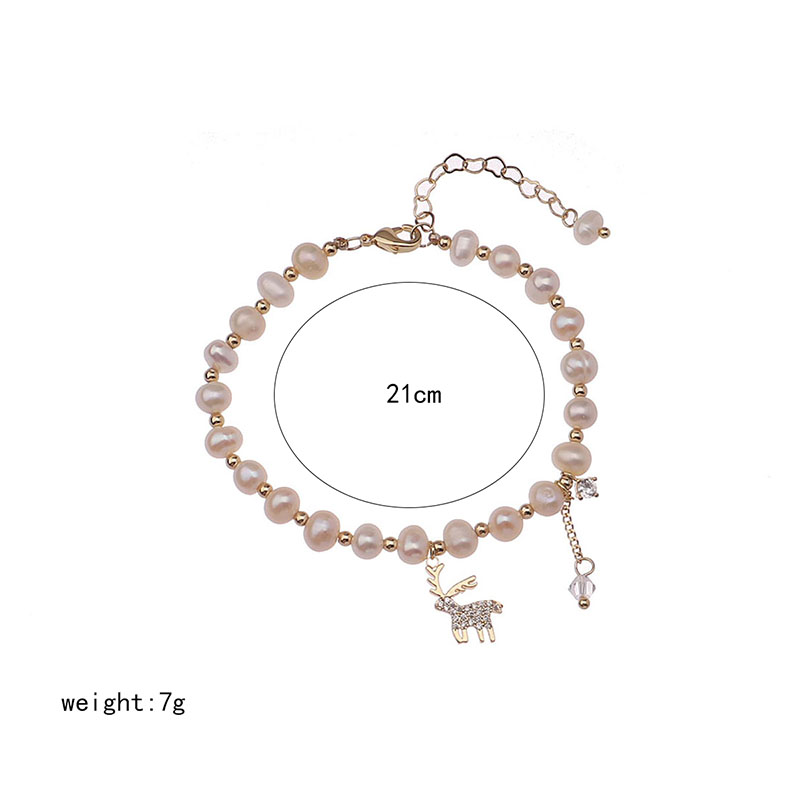 Elegant Elch Süßwasserperle Kupfer Perlen Armbänder display picture 1