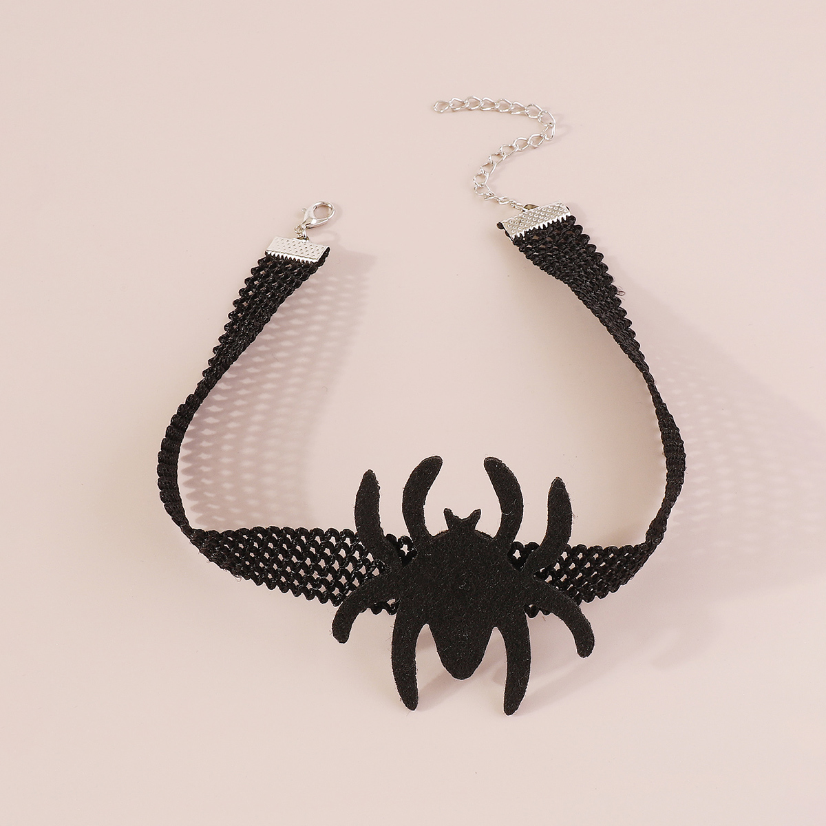Wholesale Jewelry Gothic Exaggerated Streetwear Rose Spider Plastic Cloth Iron Lace Choker display picture 8