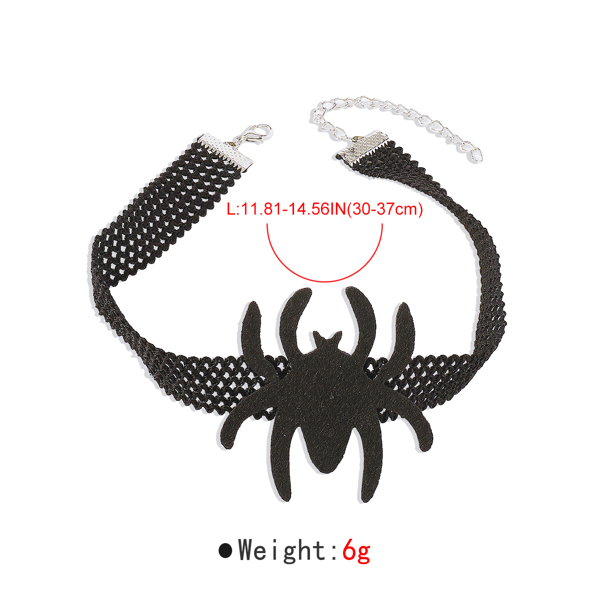 Wholesale Jewelry Gothic Exaggerated Streetwear Rose Spider Plastic Cloth Iron Lace Choker display picture 13