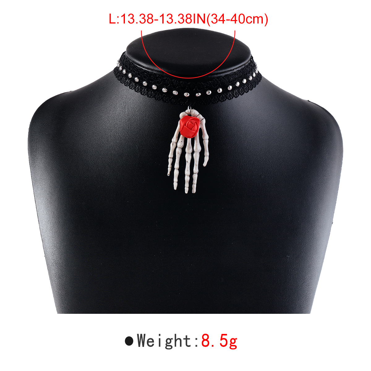 Wholesale Jewelry Gothic Exaggerated Streetwear Rose Spider Plastic Cloth Iron Lace Choker display picture 14