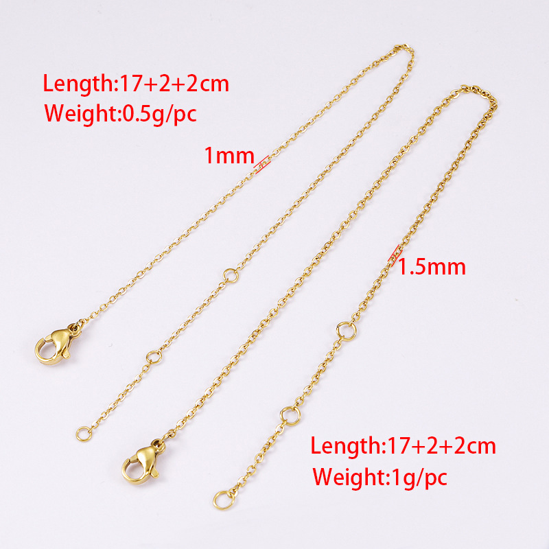 1 Piece Stainless Steel None 18K Gold Plated Solid Color display picture 1