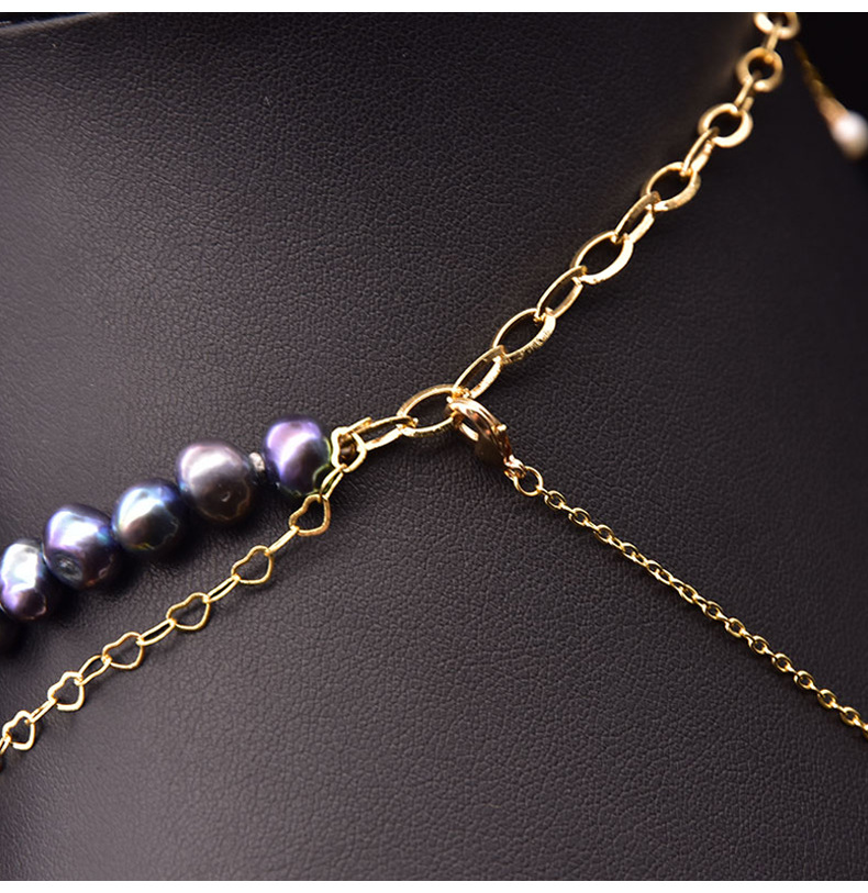 Original Design Geometric Freshwater Pearl Copper Plating 18k Gold Plated Necklace display picture 2